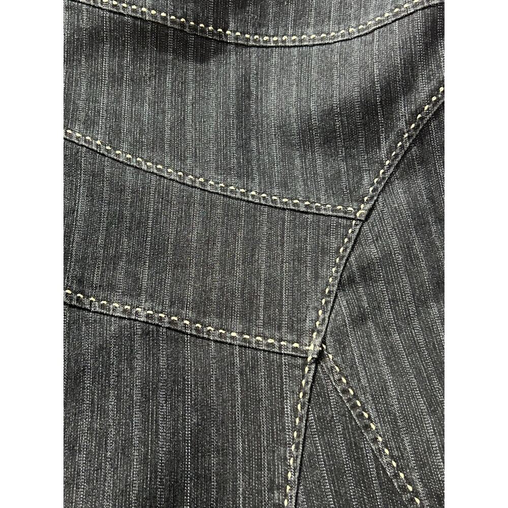 Minimalist CATO Dark Blue Denim A-Line Skirt/Cute Stitch Design Pattern/Size 16W - Picture 11 of 13